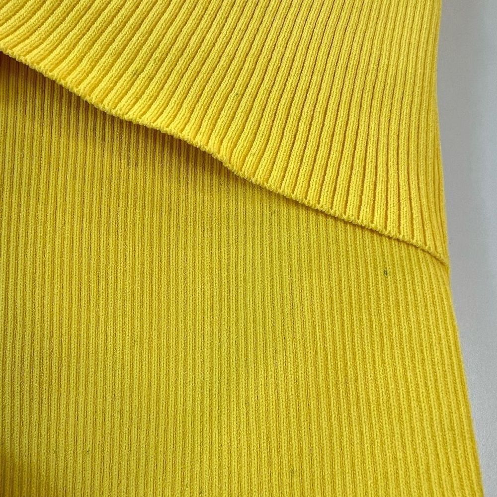 Sandro Galina Off The Shoulder Ribbed Knit Top Shirt Blouse Yellow Women’s 2 - Picture 11 of 11
